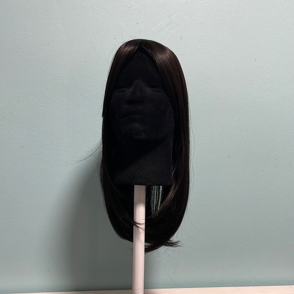 Dark brown synthetic hair topper 16” - Picture 3 of 8